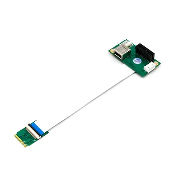 NGFF (M. 2) Tipka A/E PCI-E Express X1+USB Riser Card z Visoko Hitrostjo FPC Kabel