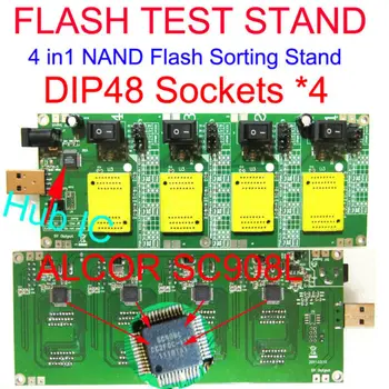 NAND FLASH Test TEST Fixtrue,Flash Pomnilnik IC Brisanje/SortingTesting,Alcor SC908L/AU6989L Test,4DIP48 Vtičnico