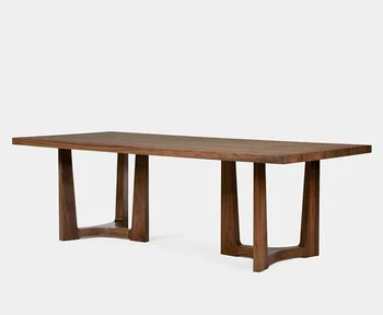 Nordijska masivnega lesa jedilno mizo preprost industrijske slog dolgo tabela italijanski svetlobe nastran dnevnik tabela ustvarjalne konferenca tabela