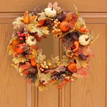 16-inch Jeseni Bučna Venec Dekoracijo Žetve za Steno Halloween Doma