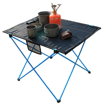 Ultra-lahki prenosni oxford krpo kampiranje zložljiva miza s letalstvo aluminijeve zlitine nosilec