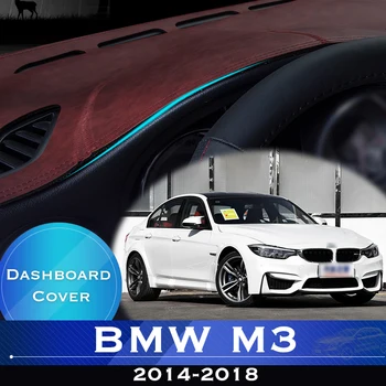 Za BMW M3 2014-2018 Avto armaturne plošče Izognili Svetlobe Pad Instrument Platformo Desk Usnja Kritje Anti-Slip Dash Mat Preprogo 2016 2017
