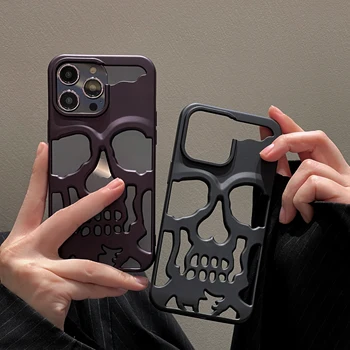 3D Votle Lobanje Callous Primeru Telefon Za iPhone 13 12 11 14 Pro Max 14Plus Luksuzni Osebnost Carving Shockproof Hrbtni Pokrovček BD