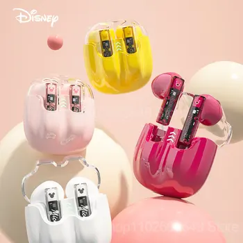 Disney TWS Brezžične Slušalke Risanka Mickey Minnie Pregleden Bluetooth 5.3 Slušalke Touch Kontrole Slušalka HI-fi Stereo Slušalke