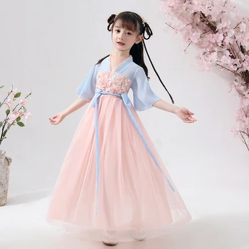 H2536 Otrok Cosplay Kostume Dekleta Uspešnosti Oblačila Halloween Party Hanfu Obleko Starodavni Kitajski Princesa Vila Kostum