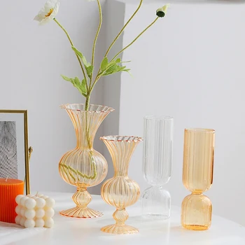 Cvet Vazo za Mizo Dekoracijo Doma Dekorativne Vaze Sodobni Namizni Terarija Steklene Posode Namizje Tabela Vaza Nordijske