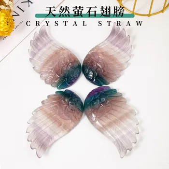 Kristalno fluorite krili metulja sevenfold fluorite angel krila hiša dekoracijo