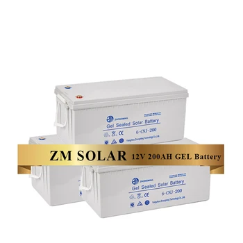 Gel agm globoko cikel sončna baterija 12v 100Ah 200Ah 250Ah za fotovoltaični solarni sistem