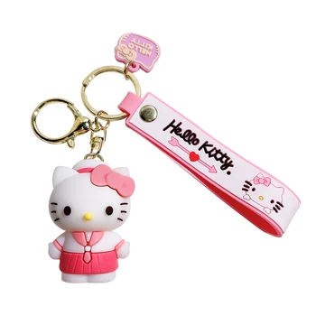 Sanrio Hello Kitty Keychain Srčkan Risanka Modni Nahrbtnik Obesek Nakit Igrača, Lutka Anime Opremo Darila