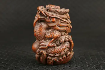 kitajski šimšir ročno zmaj slika, kip netsuke dosegljivi Umetnosti