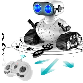Otroci Večnamenski Električni Robot Daljinski upravljalnik Igrače Svetijo Oči, Hoja Zvok Pametne Hišne Interaktivna Igrača za Fante, Dekleta Darila