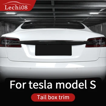 Ogljikovih Vlaken vrata prtljažnika trim za Tesla model S dodatna oprema/avto dodatki tesla S dodatki