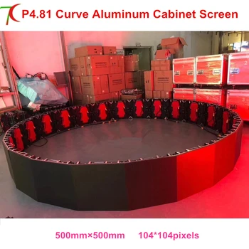Kitajske tovarne prodaje krivulja led zaslon P4.81 zaprtih 500*500mm vlivanju aluminija najem kabinet led zaslon
