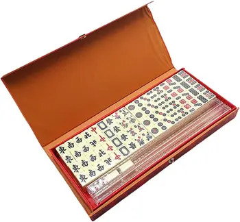 Prenosni Kitajski Družini Mahjong Potovanje Set s torbico, 146 Miniaturni Mahjong Ploščice Igre Pribor