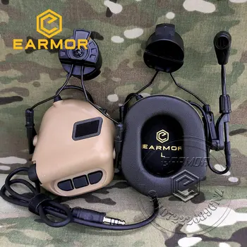 EARMOR M32H MOD4 Vojaško Taktično Slušalke LOKA Železniškega Adapter Set Hrupa Odpoved Letalske Komunikacije Softair Slušalke