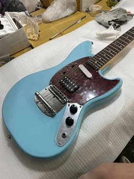 Po meri 6 strune za električno kitaro ,modra Barva, električna kitara Chrome strojne opreme Brezplačna dostava