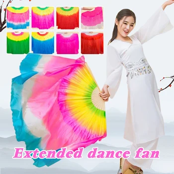 L/R Za Ročno Velikosti Ples Fan Tančico Kitajski Bambus Ročno Gradient Barvanje Klasični Ples Kvadratnih Uspešnosti Rekviziti Fan