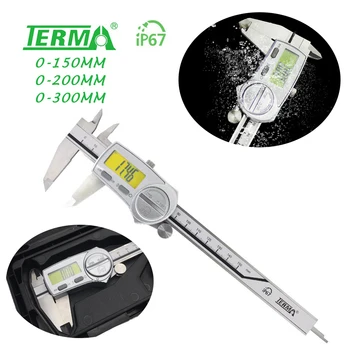 TERMA Digitalno kljunasto merilo 0-150mm za 0,01 IP54 IP67 Merjenje Orodje iz Nerjavečega Jekla, Visoko Precizno Merilni Instrument Vernier Čeljusti