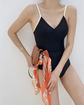 2023 Nove Seksi Kopalke Ženske Proti-vrat Suspender Backless čipke-up Poletni Plaži enodelne Kopalke