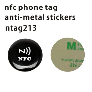 10/50/100 kozarcev/Veliko Oznake NFC Nalepke, 13.56 MHz Anti Kovinski NFC Epoksi Etiketo Ntag213 RFID Oznako za vse NFC omogočen telefoni