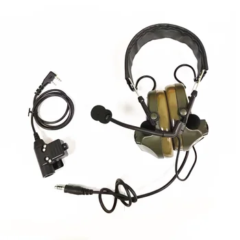 TAC-NEBO COMTAC II silikona, naušniki sluha zmanjšanje hrupa pickup vojaško taktično slušalke DE+ U94 Kenwood čep PG
