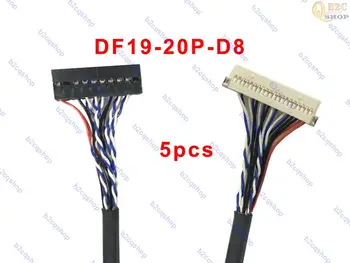 5pcs KABEL LVDS žice DF19-20P-D8 20 zatiči 1ch 8 bit za zaslon LCD Panel zaslonu krmilnika odbor tester