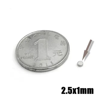 20~500Pcs 2.5x1mm Majhne N35 Okrogla Magnet za 2,5*1 mm Neodymium Magnetom Stalno NdFeB Super Močan Močan Magnet 2.5x1 mm