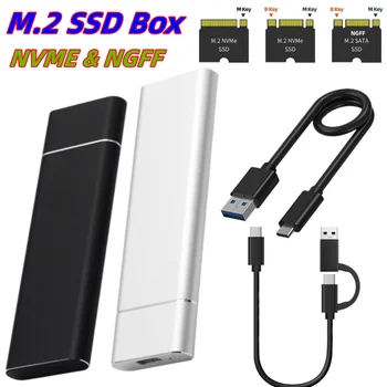 50Set NGFF M. 2 SATA SSD USB 3.1 Vrste C, M. 2 NGFF Zunanje SSD Trdega Diska Pogona HDD Aluminija Primeru UASP B B+M Ključ