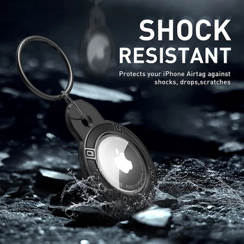 Za Apple Airtag Primeru Anti-izgubil Keychain Cover Za Apple Airtags Mat Slim Trdi TPU Zanke Ogljikovih Vlaken Teksturo Zaščitni Rokav