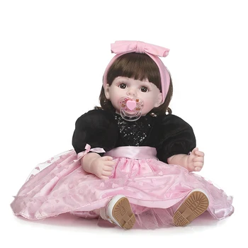 NPKCOLLECTION simulacije rodi punčko mehko pravi nežno lutko, vroče prodaje lutka za otroke Darilo z lepe obleke in lasuljo za lase