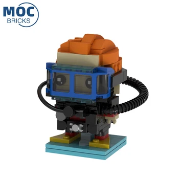 Novo Ustvarjalno MOC Brickheadz 100 m Diver Znak Modela za določitev DIY Sestavljeni Gradnik Igrača za Otroke Darilo