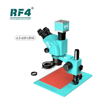 RF4 RF6565-PO4 6.5-65X HDMI USB 4K Fotoaparat Steber, Nosilec Zoom Trinocular Stereo Mikroskop za Telefon Spajkanje PCB Popravila