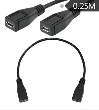 Micro USB B 5Pin F Mikro USB B 5Pin ac adapter, Kabel 0,25 M;