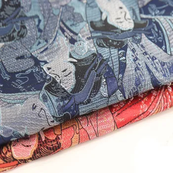 50x72cm Pisane Japonski Gejša Jacquardske Brocade Tkanine Cvetlični Jacquardske Oblačila Kostum mozaik tkanine Tapetništvo Oprema