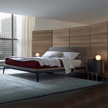 Minimalističen italijanski krpo posteljo Nordijska spalnico preprost sodobnih luksuznih mehko vrečko