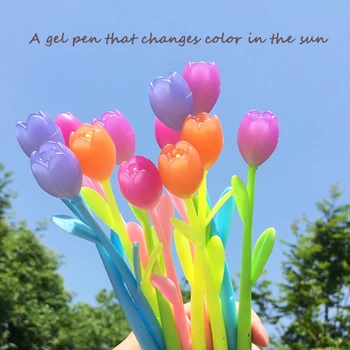 Peresom, ki spreminja barvo, če so izpostavljeni sončni svetlobi Cvet pero Študent potrebščine, Pisalne darilo nagrado, Darilo za Učitelja Dan
