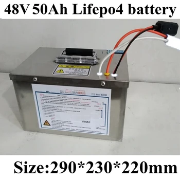 48v 50Ah LiFePo4 baterija High power 52v jekla primeru Ne 60Ah svinčevih za RV EV motornih shranjevanje sončne energije kolo + 10A polnilnik