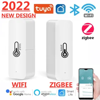 Tuya Smart Wifi ZigBee 3.0 Smart Temperature In vlage Senzor za Spremljanje Opomnik Dela Alexa googlova Domača stran Smart Življenje App itd