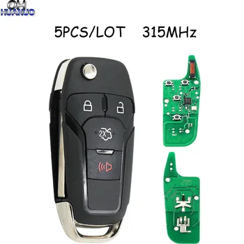 5PCS*Nove Nadomestne Smart Remote Vstop brez ključa Ključni Fob 4 Gumbi 315 MHz 49 Čip Za Ford Fusion 2013-2016 FCC ID: N5F-A08T