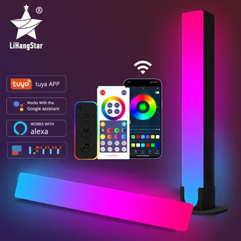 RGB Smart LED Luči Bar WiFi Bluetooth Namizje Ozadje Vzdušje Lahka Glasba Sinhronizacija TV Steno Računalniške Igre Spalnica Noč Svetlobe