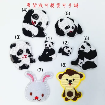 100 kozarcev/veliko Majhnih Srčkan Živali Panda Vezenje Obliži za Otroke Oblačila Dekoracijo Značko Likanje Aplicirano Prenos Toplote