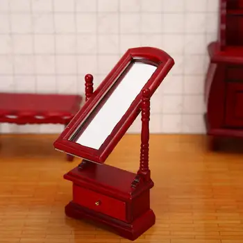 Miniaturni Ogledalo Trajne Večkratno Uporabo Realistične Fotografije Prop Lutka Hiša Pohištvo Lutke Ogledalo