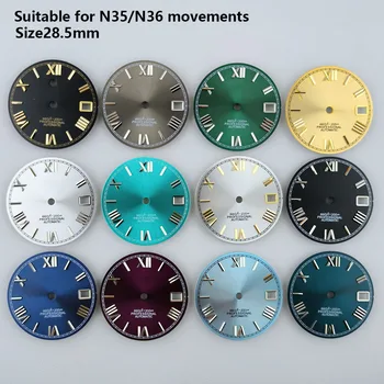28.5 mm watch izbiranje NH35 izbiranje S številčnico primerni za NH35 NH36 gibanje watch pribor orodje za popravilo