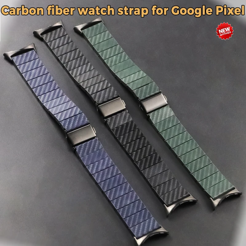 Za Google Pixel jermenčki za smolo band Ženske Moški Watchband Ogljikovih Vlaken Watch band za Pixel Watch Zapestnica