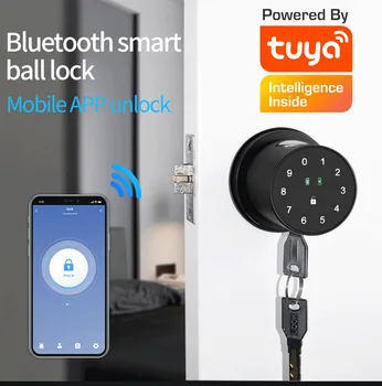 Z50 Q1 Elektronsko Zaklepanje Tuya Smart zatiča Bluetooth Smartlife Valjaste prstnih Elektronski Kodo za Zaklepanje APP Nadzor