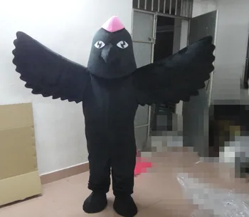 Black Eagle Maskota Kostum Lanneret Sokol Sokol Glede Tercel Risani Lik Orel Mascotte Mascota Obleko, Obleko Fancy Oblačenja