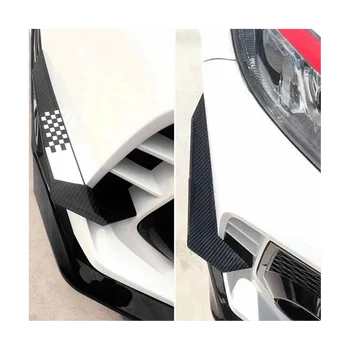 Avto Black Sprednji Odbijač za Ustnice Fin Splitter Spojler Canard Nalepke za Honda Civic 10. Type-R 2019-2021