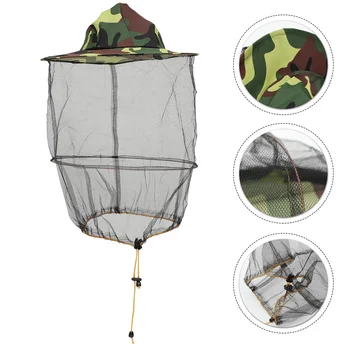 2PCS Čebelarstvo Tančico Z Okroglo Pokrivalo Anti - komar Bug Insektov Letenje Kapa Klobuk Očesa Varstvo Prostem Ribolov
