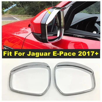 Rearview Mirror Dež Odtenek Rainproof Okvir Zaščitni Pokrov Trim Fit Za Jaguar E-Tempo 2017 - 2023 Chrome Dodatki Zunanjost