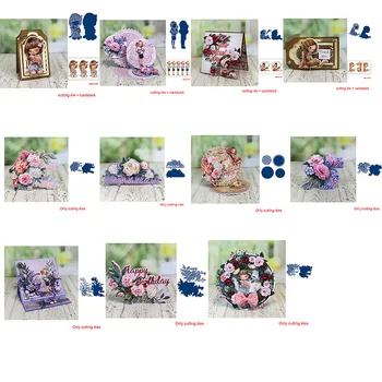 Cvetje Baby Dekleta Rezanje Kovin Matrice&usklajevanje Kartona za Scrapbooking Obrti Reliefi Matrica Die Cut Kartice Foto Album